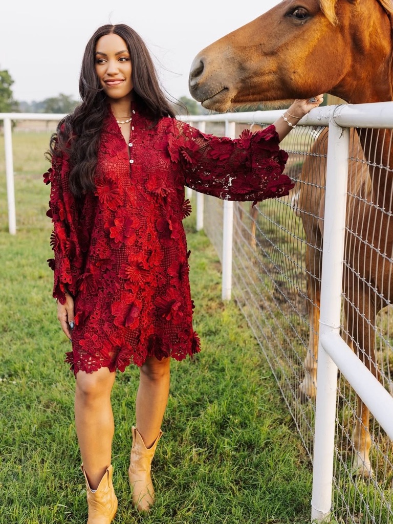 Nwt J.Marie Seraphina Floral 3d Lace 3/4 Maroon Wine Preppy Shift Dress